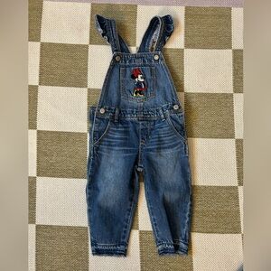 Gap Minnie Mouse toddler girl overalls 2T